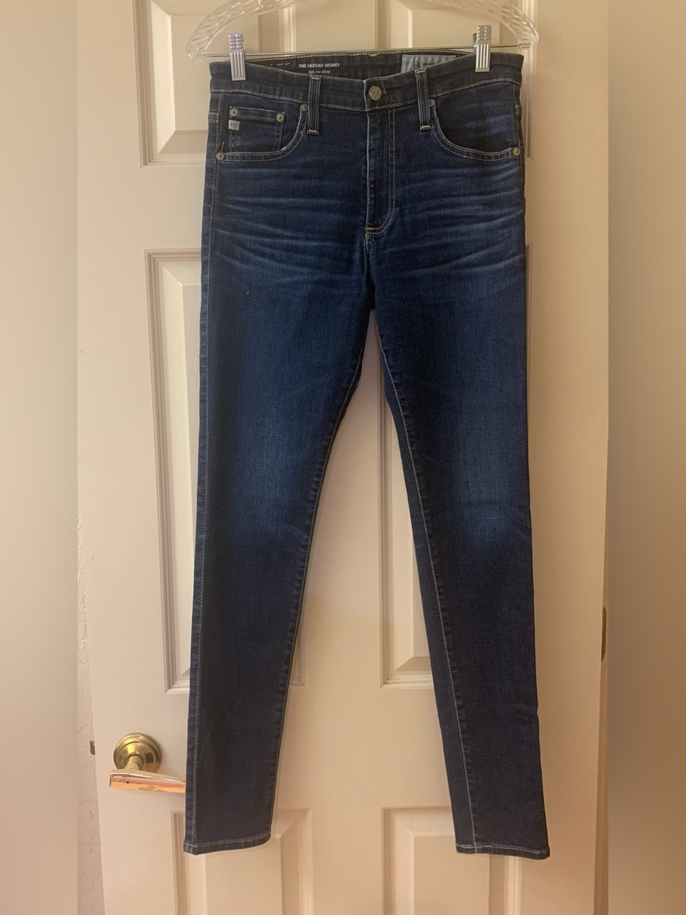 AG Adriano Goldschmied Dark Indigo The Farrah Skinny Jeans